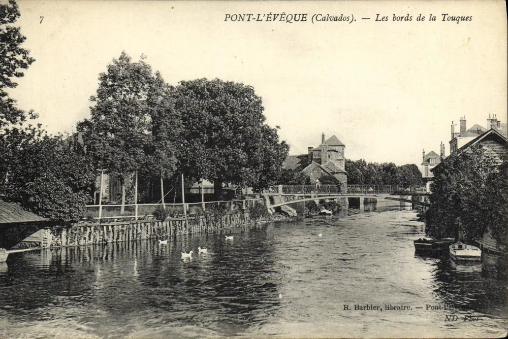 Pont-l'Évêque (Calvados) — The Banks of the Touques — R. Barbier, bookseller - Front