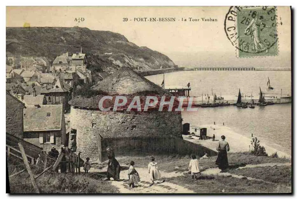 Port-en-Bessin — La Tour Vauban — A. D. édit. n°39 - Recto