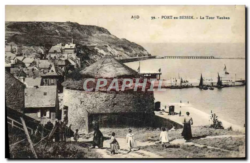 PORT-en-BESSIN — La Tour Vauban — A.+D. n°39 - Recto