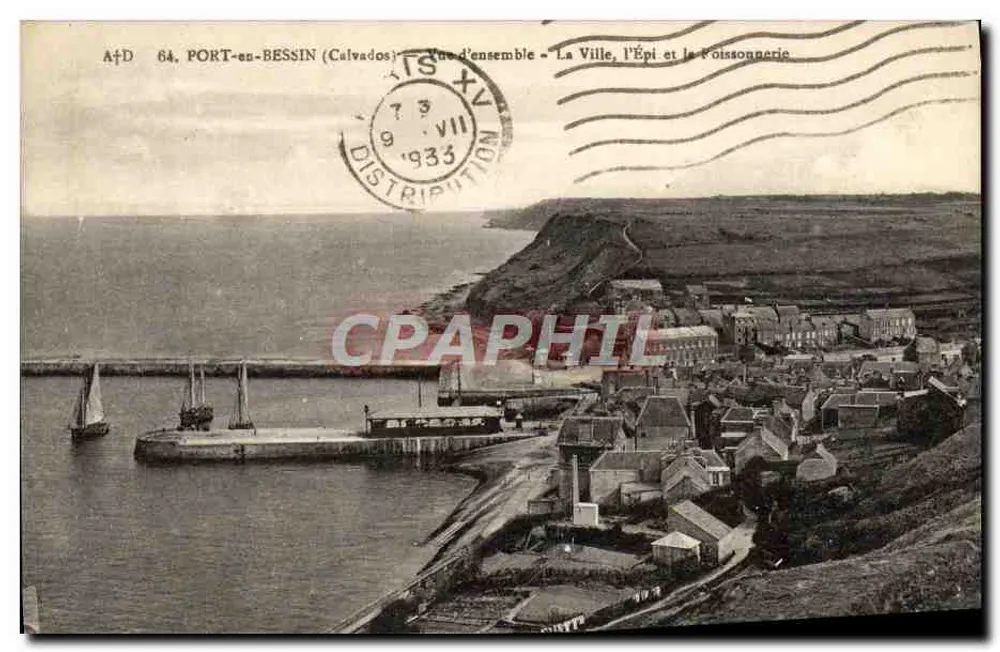 PORT-an-BESSIN (Calvados) — Übersicht — Die Stadt, Der Epi und Der Fischmarkt - Vorderseite
