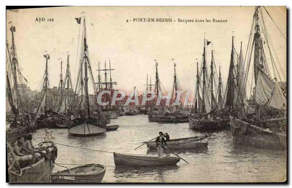 Port-en-Bessin — Boote in den Becken — A+D 166 - Vorderseite