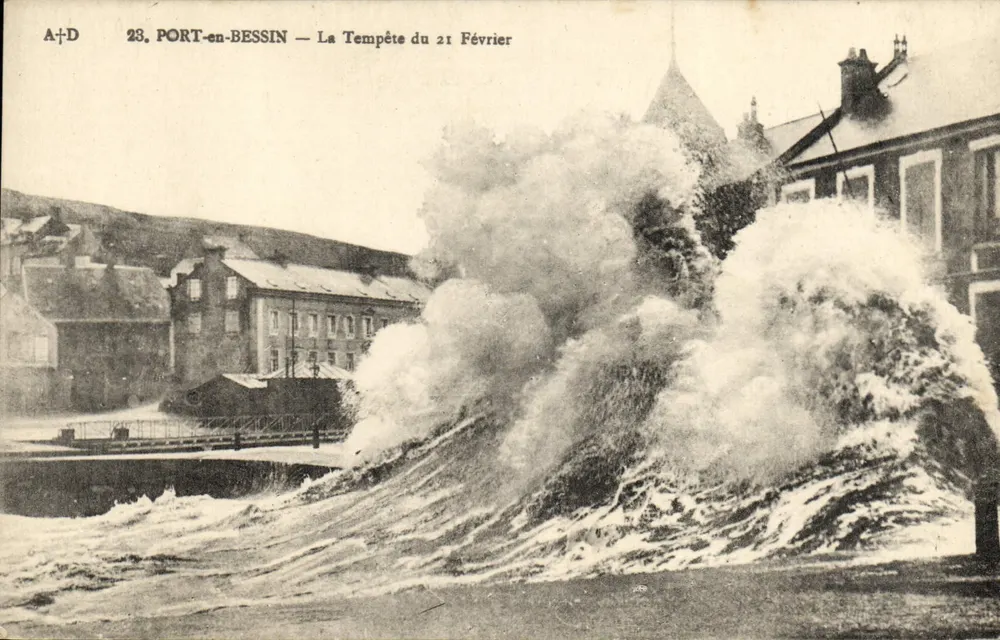 PORT-en-BESSIN — Die Sturm vom 21. Februar — A+D n°23 - Vorderseite
