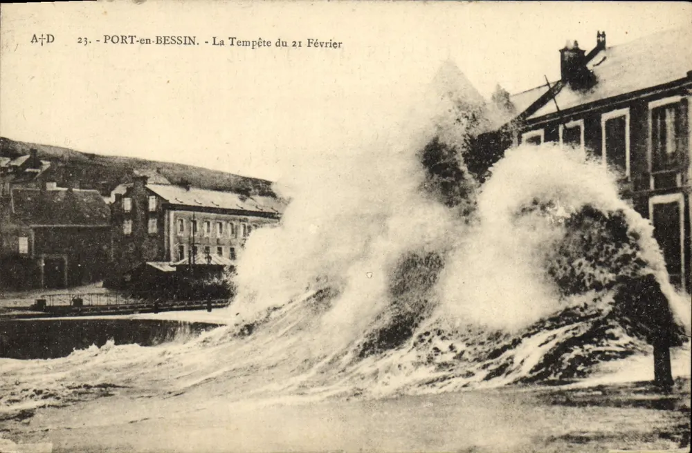 PORT-en-BESSIN — La Tempête du 21 Février — A+D, n°23 - Recto
