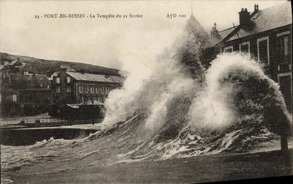 Port-en-Bessin — Die Sturm vom 21. Februar — A.D 100 - Vorderseite