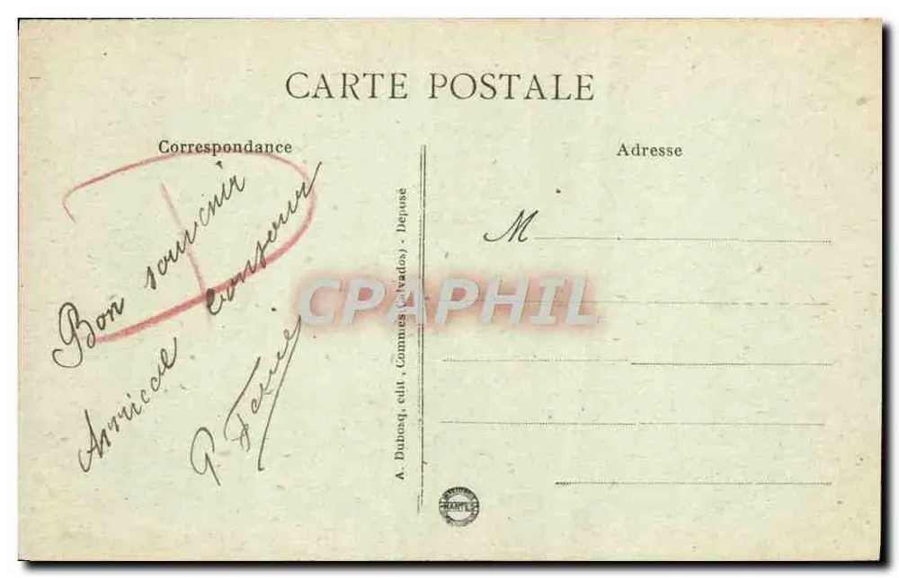 Port-en-Bessin — Die Sturm vom 21. Februar — A.D 100 - Rückseite