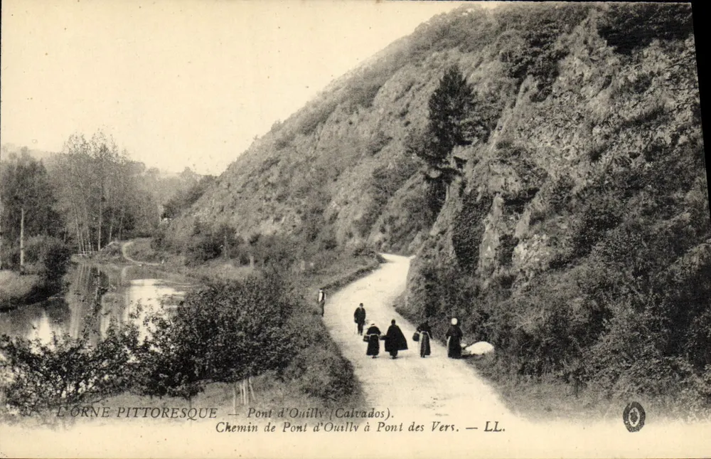 Die malerische Orne — Brücke von Ouilly (Calvados). Weg von der Ouilly-Brücke zur Brücke der Vers. — LL. - Vorderseite