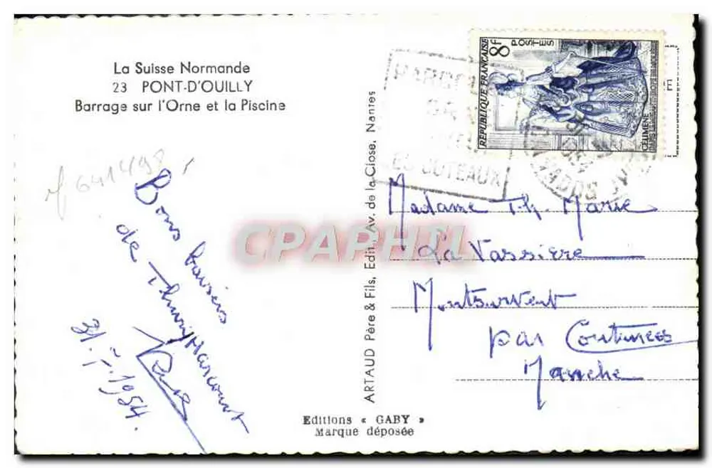 Staudamm auf der Orne und das Becken — Pont-d'Ouilly — Editions Gaby - Rückseite