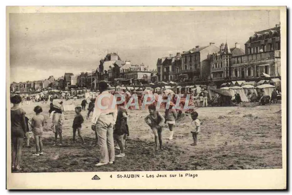 St-Aubin - Spiele am Strand — Verlag C. Des Arts Photographiques, Nr. 4 - Vorderseite