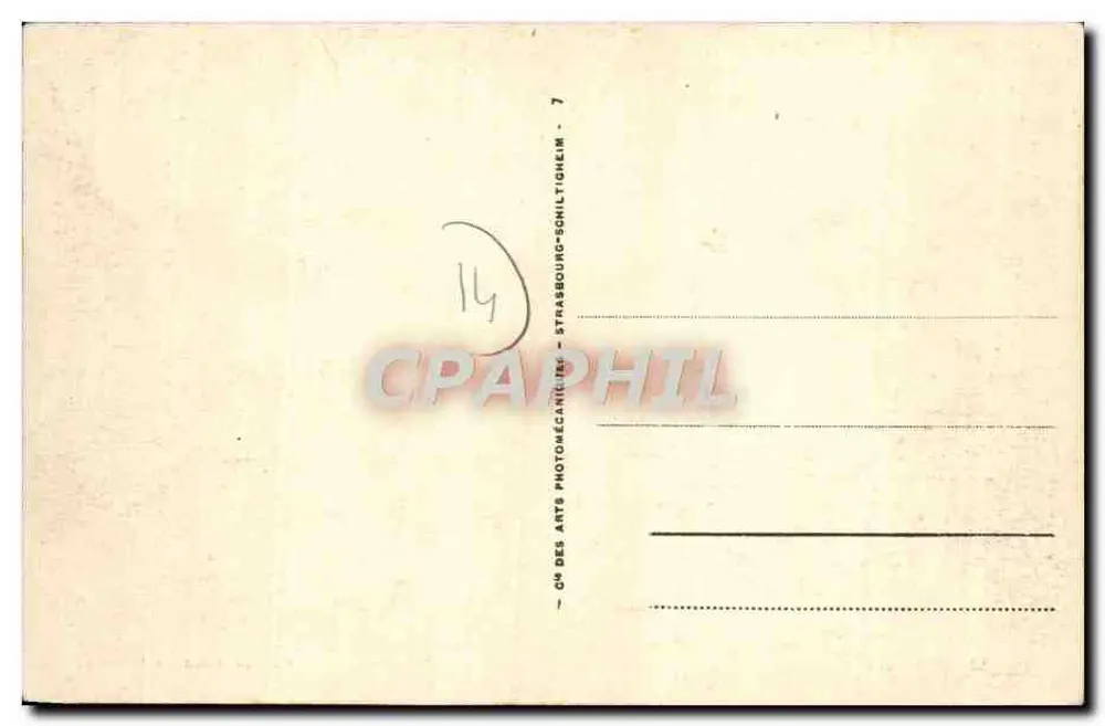 St-Aubin — Algemene uitzicht op de Strand — Uitgever: Cie des Arts Photomécániques, Strasbourg-Schiltigheim - Achterkant