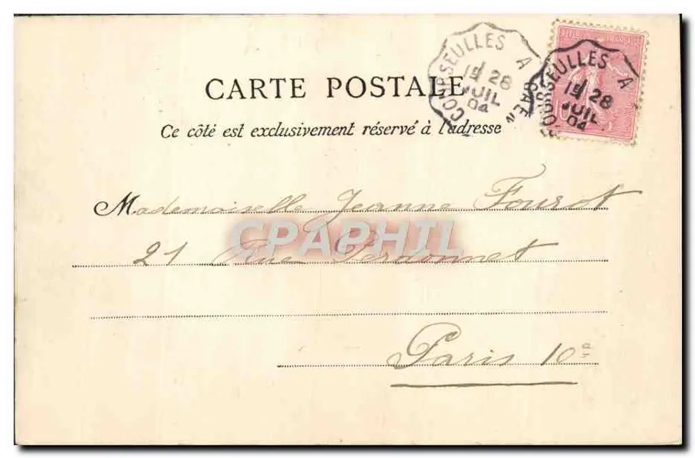 SAINT-AUBIN-SUR-MER (Calvados) — Vista geral — Brézecner, Editor, Caen (depositado) - Verso