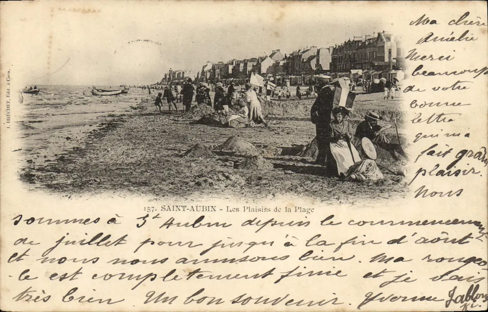 SAINT-AUBIN - Die Freuden am Strand — J. TURQUET, Verlag in Caen, Nr. 157 - Vorderseite
