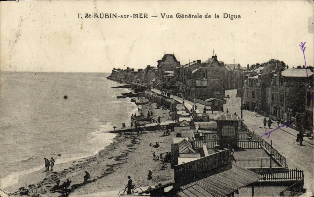 St-AUBIN-sur-MER — Algemene uitzicht van de Dijk — Uitgever J. H. n°1 - Voorkant