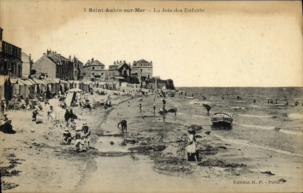 Saint-Aubin-sur-Mer — Die Freude der Kinder — Edition H. P. - Paris - Vorderseite