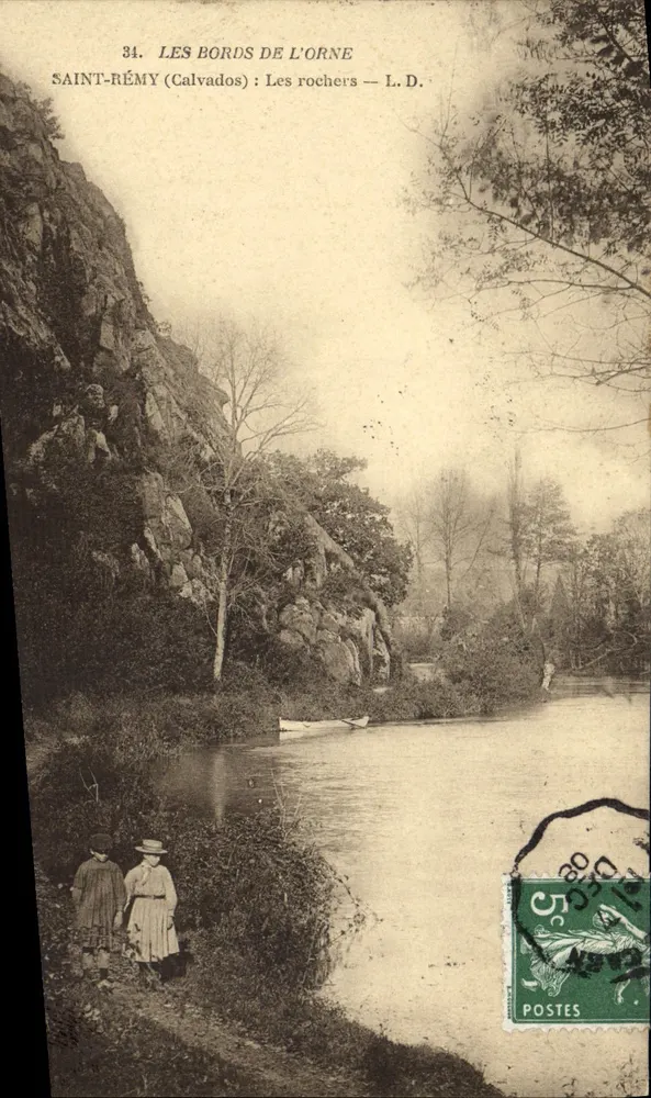 De oevers van de Orne — Saint-Rémy (Calvados) : De rotsen — L. D. - Voorkant