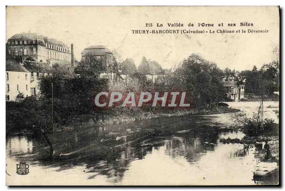 Thury-Harcourt (Calvados) — Zamek i Spust — Wydawca: Wyspa Orne i jej Zabytki, nr 215 - Awers