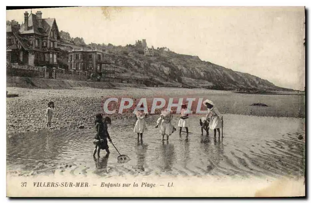 Villers-sur-Mer — Kinder am Strand — L.I. — n° 37 - Vorderseite