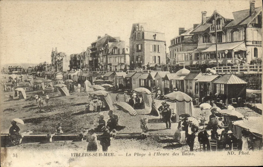 Villers-sur-Mer — Ansicht der Strandpromenade zur Badezeit — ND. Phot. - Vorderseite