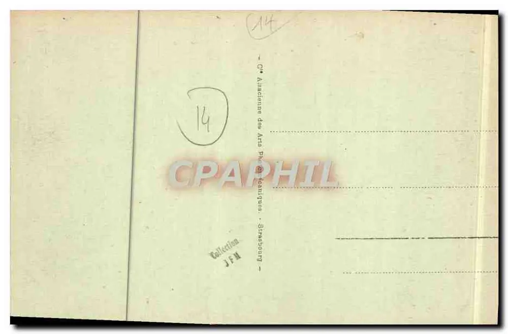 Villers-sur-Mer — Rue Pigory — editor G. Anciens des Arts Photographiques, Strasbourg - Verso