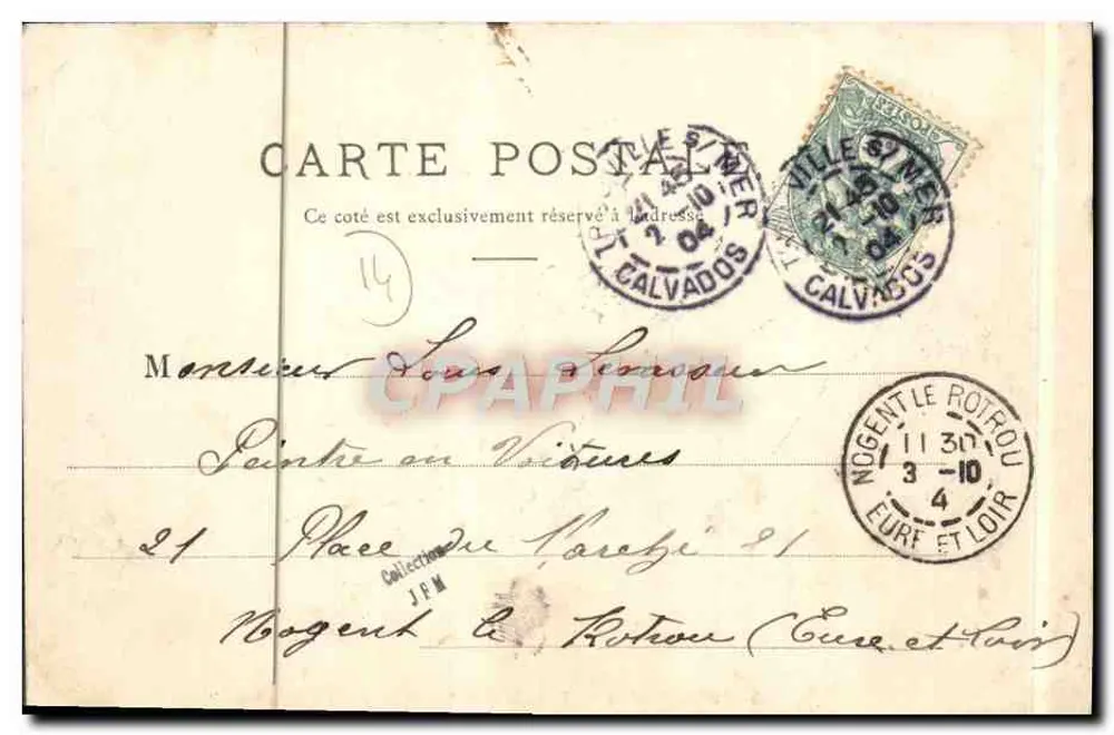Villers-sur-Mer — Straße von Strasbourg — L. D. - Rückseite