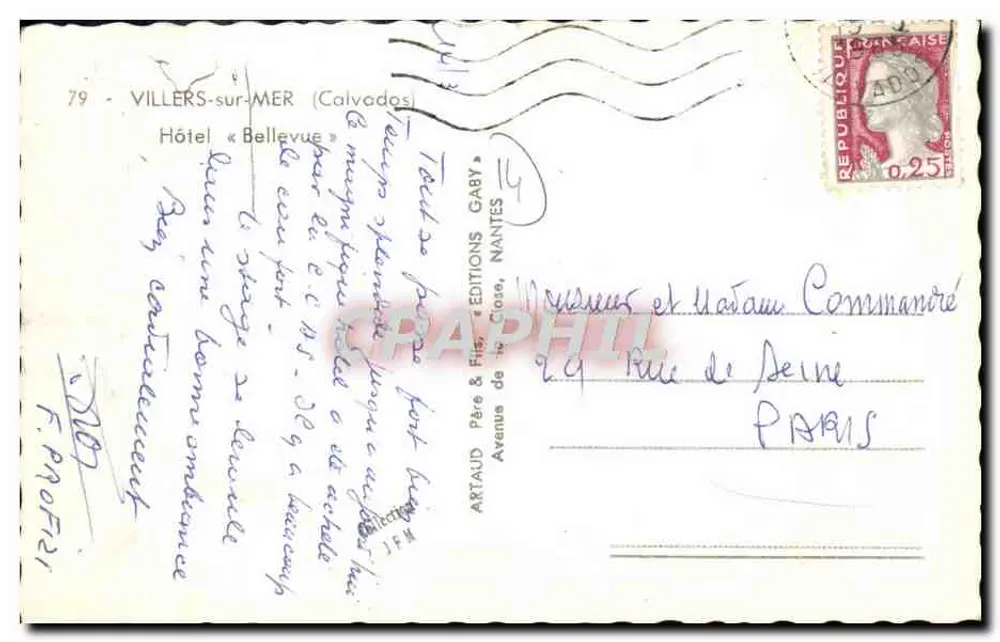 Hotel Bellevue — Villers-sur-Mer (Calvados) — Edizioni Gaby - Verso