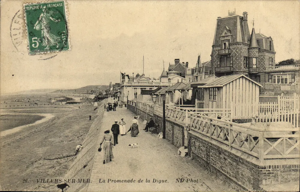 Villers-sur-Mer — Die Promenade der Digue — ND Phol. - Vorderseite