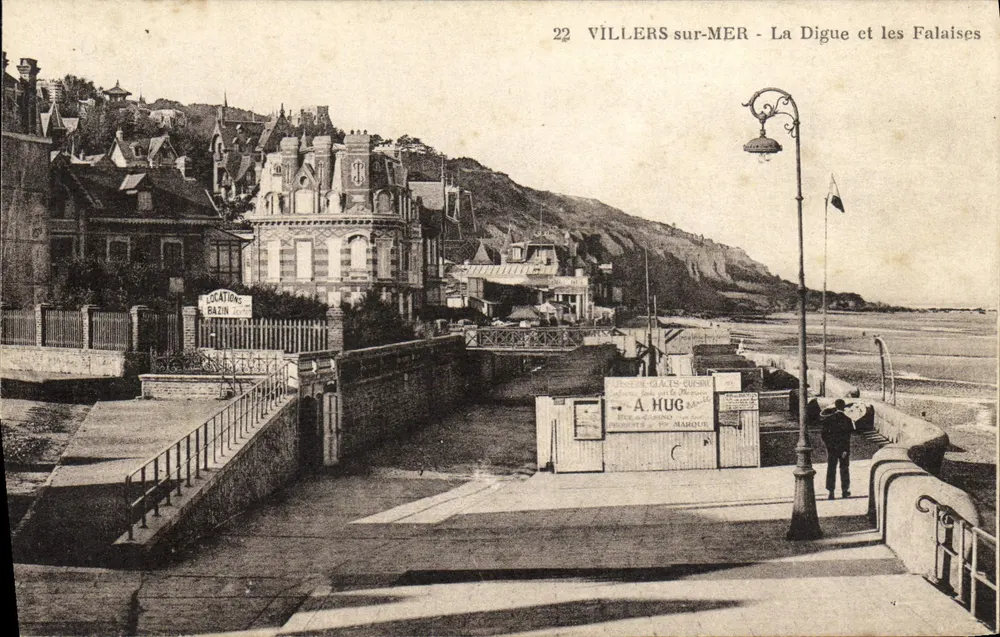 Villers-sur-Mer — Die Mole und die Klippen — Verlag Hug, Nr. 22 - Vorderseite