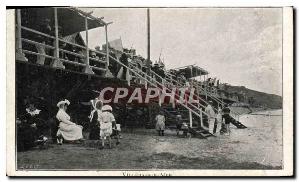Villers-sur-Mer — Vista da praia e dos degraus — editor desconhecido, n° de série 44207 - Frente