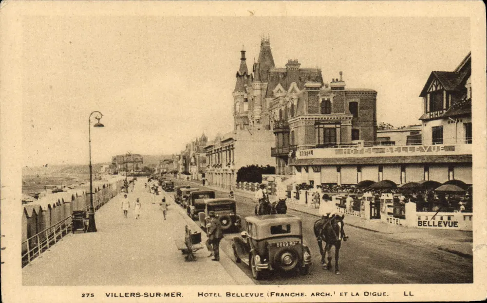 Villers-sur-Mer — Hotel Bellevue, der Bogen und der Schutzdamm — LL, Nr. 275 - Vorderseite