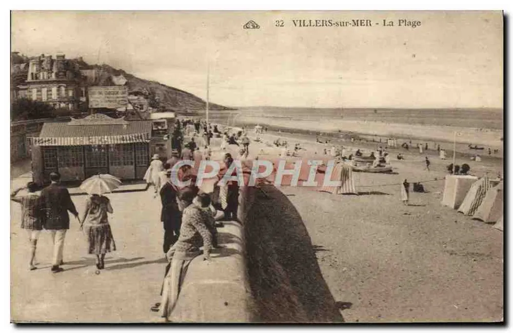 Villers-sur-Mer - A Praia — editor Graphephil, n° 32 - Frente