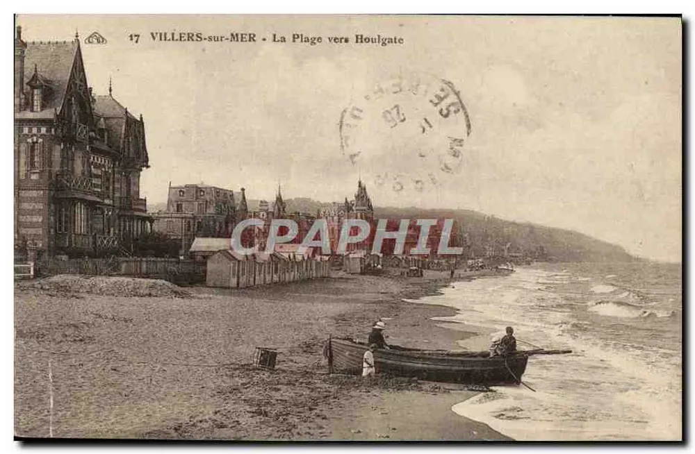 Villers-sur-Mer - Die Strandpromenade Richtung Houlgate — unbekannter Verlag, Nr. 17 - Vorderseite