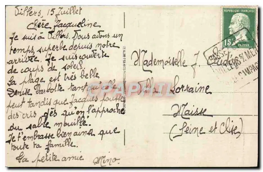 Villers-sur-Mer - Die Strandpromenade Richtung Houlgate — unbekannter Verlag, Nr. 17 - Rückseite