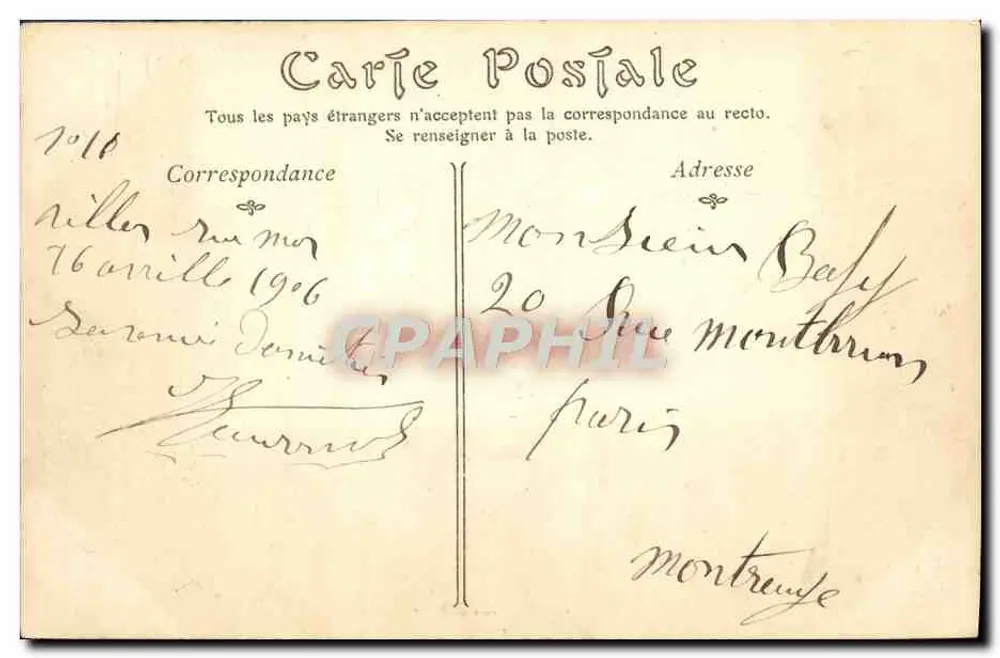 Villers-sur-Mer — Die Digue an einem Sturmtag — ND Phot - Rückseite