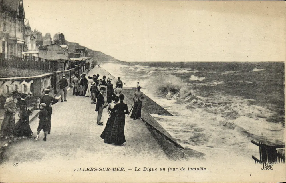 Villers-sur-Mer — Die Mole an einem stürmischen Tag — JND Phot. - Vorderseite