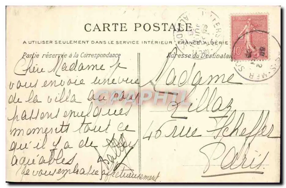 Villers-sur-Mer — Villen der Küste — Antike Ansichtskarte-Nr. 36 - Rückseite