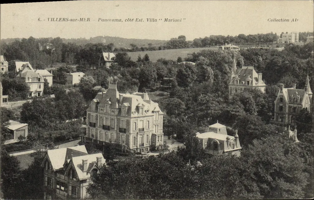 Villers-sur-Mer — Panorama, Ostseite. Villa « Mariani » — Collection AD - Vorderseite