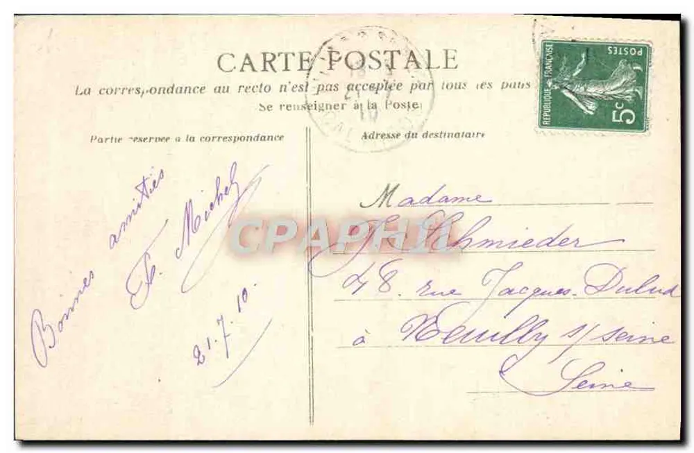 Villers-sur-Mer — Panorama, Ostseite. Villa « Mariani » — Collection AD - Rückseite