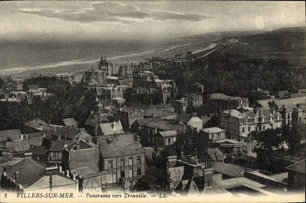 Villers-sur-Mer — Panorama nach Trouville — LL - Vorderseite