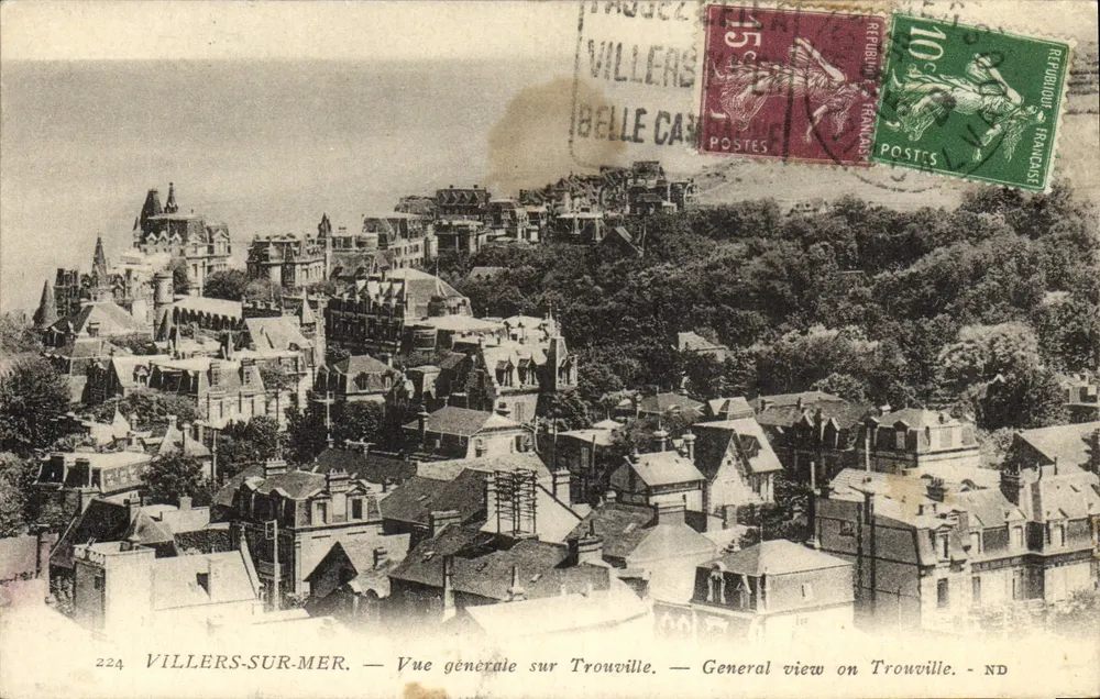 Villers-sur-Mer — Allgemeiner Blick auf Trouville — Lévy & Neurdein Réunis, Nr. 224 - Vorderseite