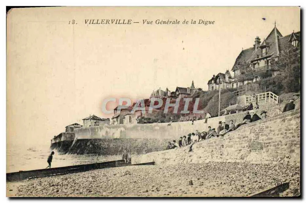 Villerville — Vista Geral da Dique — Impresso Ilustrado - Frente