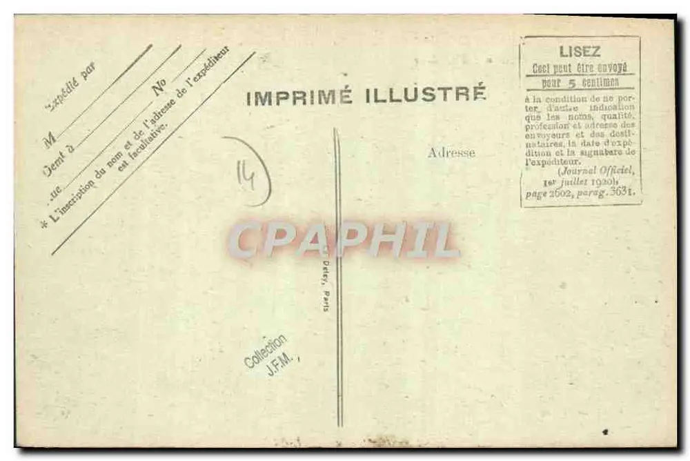 Villerville — Descida até o Mar — F. Gaulloupe, n°6 - Verso