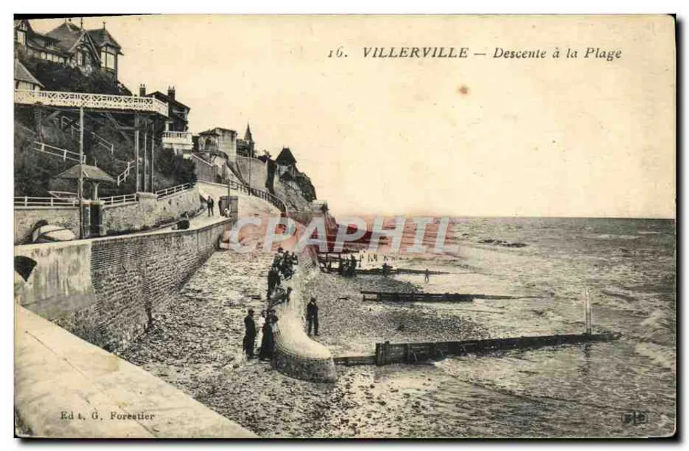 Villerville — Descida à Praia — Éd. G. Forestier - Frente
