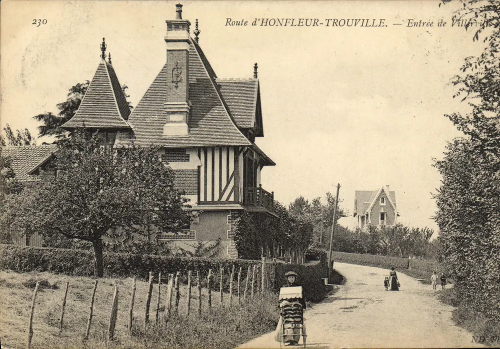 Route d'HONFLEUR-TROUVILLE — Eingang zu Villerville — N° 230 - Vorderseite