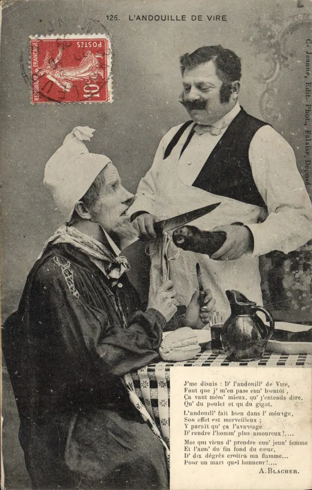 L'Andouille de Vire — humoristische scène — G. Jeanne, Edit. Fot. Fétis, ingeschreven - Voorkant