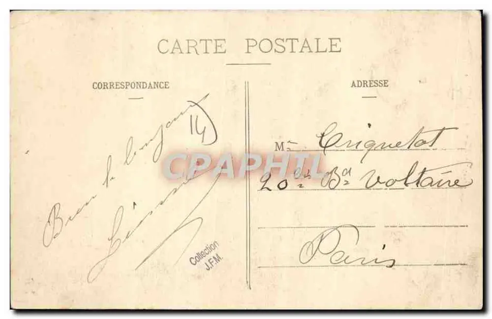 Vire - A Porta-relógio — editor L. Laforgue, n° 397 - Verso
