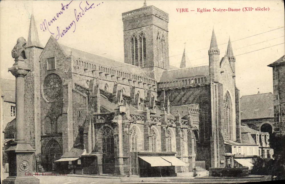 Vire — Igreja de Nossa Senhora (século XII) — Lib. H. Ernico, Vire - Frente
