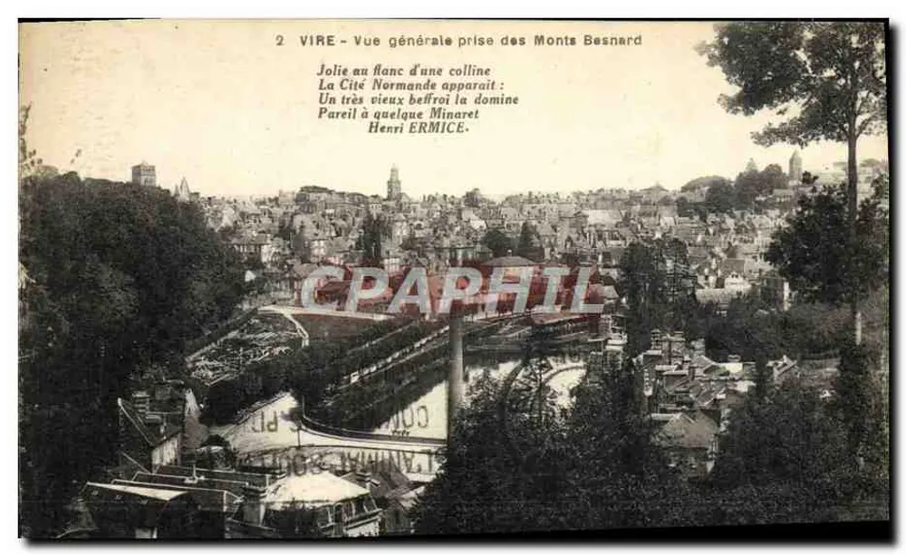 Vire - Allgemeiner Blick von den Monts Besnard — Henri ERMICE, n°2 - Vorderseite