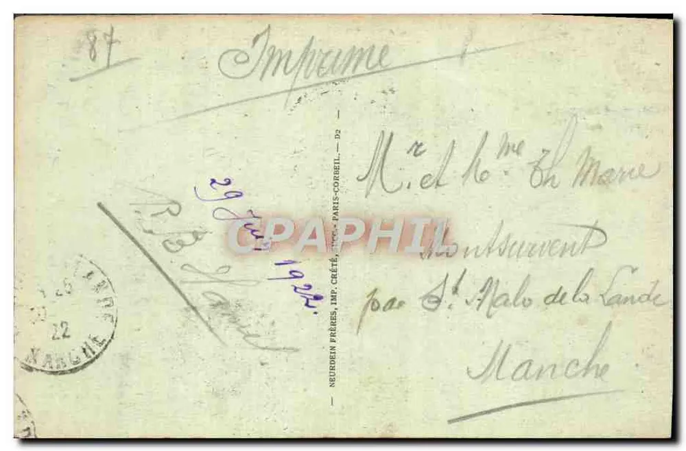 Vire — A Rue de la Chaussée — JND. FLOT. - Verso