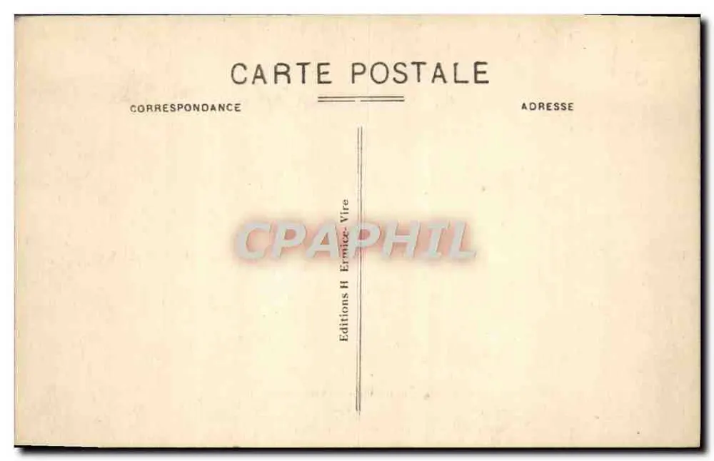 Vire - A Esplanada do Velho Castelo — ruínas do castelo reconstruído no século XII e demolido por Richelieu, ed. H. Ermitte - Verso