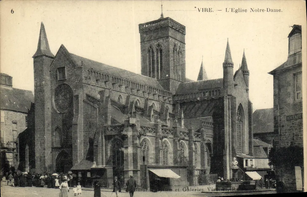 Vire — A Igreja Notre-Dame — Bazal, Galerias e Galerias Vire — R. Créte - Frente