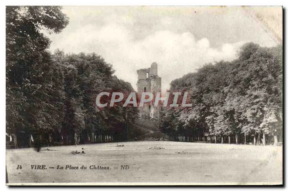 Vire — A Place do Castelo — Imp. Levy e Neurardin, Paris - Frente